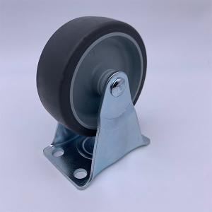 China Light Duty 2 Inch Soft Rubber Caster Wheels Plate Rigid wholesale