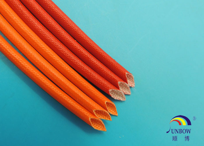 F Class 155℃ AC Motors Braided Fiberglass Sleeve 155℃ High Temperature With Acrylic Resin Cover