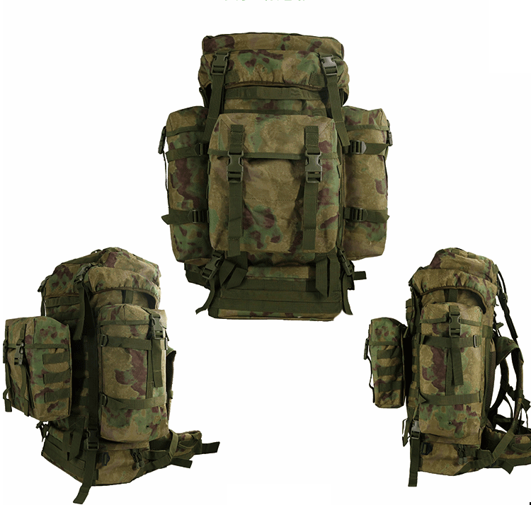 Zipper Closure Outdoor Training Backpack with Molle System and Water Bottle Holder