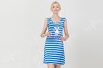 Striped Viscose Elastane Pyjamas , Women'S Sleeveless Sleepwear Lace Back