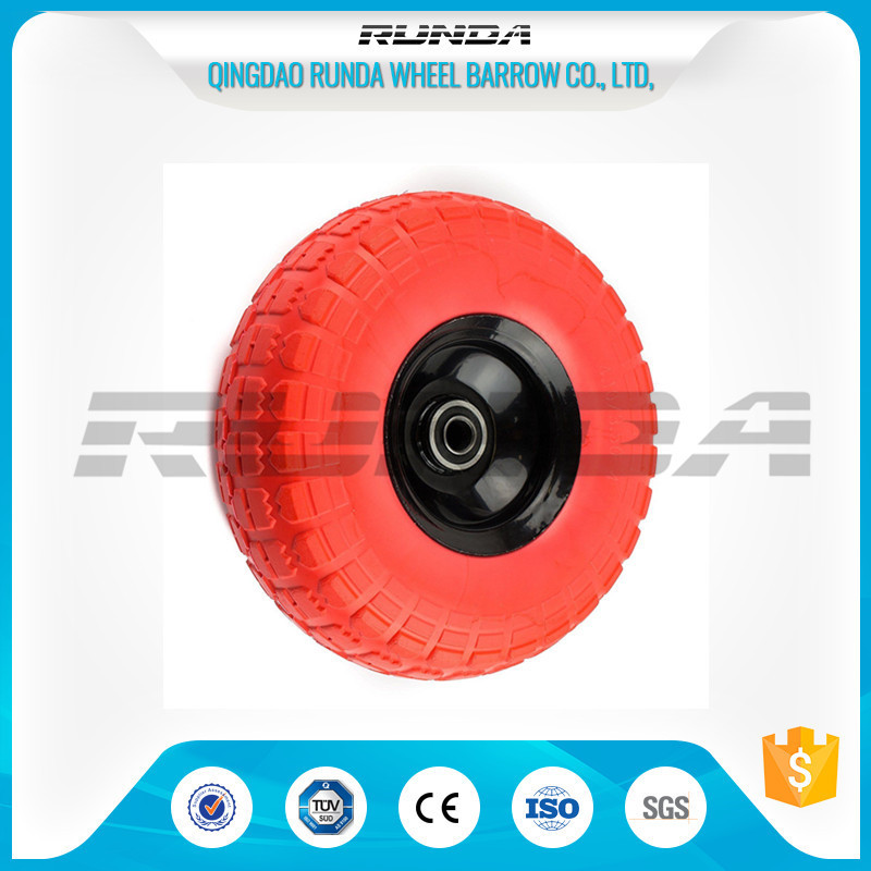 Tool Cart PU Foam Wheel Offset Hub , PU Trolley heels 136kg Max Loading