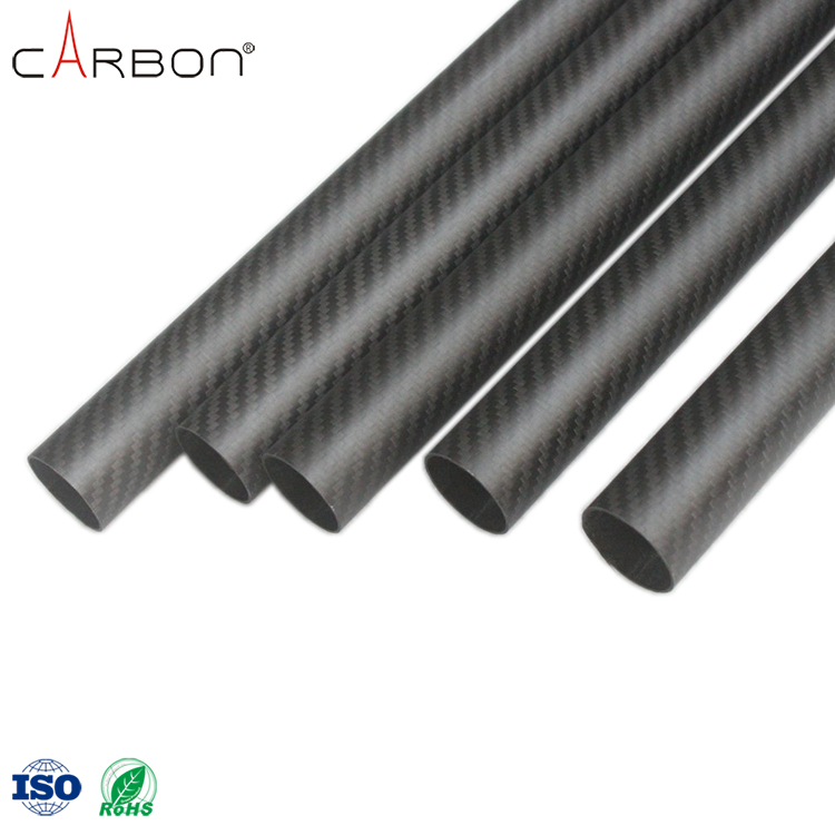 200mm Carbon Fiber Tube for Sports Shoes Round Shape Fabric Durable Outdoor Performance