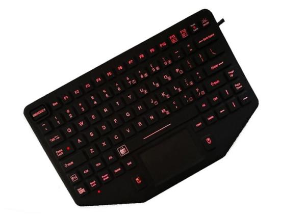 Quality FCC USB Rugged Silicone Panel Keyboard Track Pad Mounted for sale
