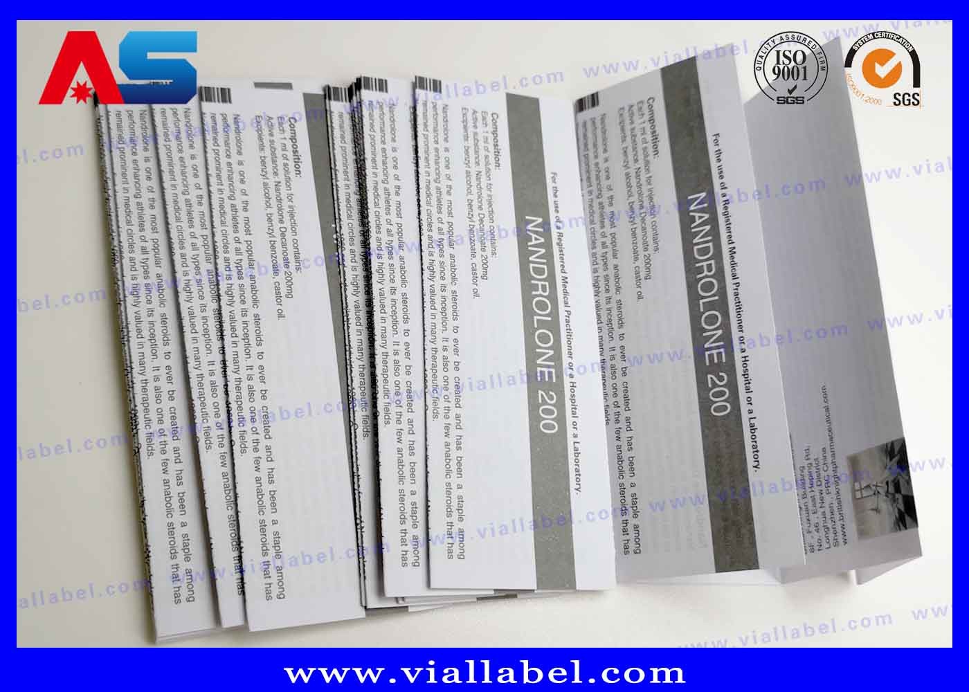 Medicine A5 Flyer Custom Leaflet Printing Of Peptide Oil Solution For Injection Bodybuilding