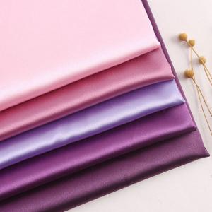 China 97% Polyester 3% Spandex Woven Plain Dyed Elastic Satin Fabric wholesale