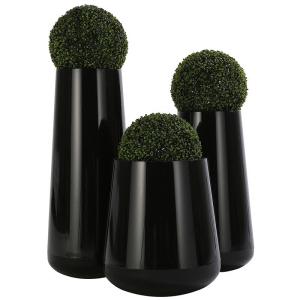 China Round Oem 3pcs Large Stainless Steel Planters Shopping Mall Decorate wholesale
