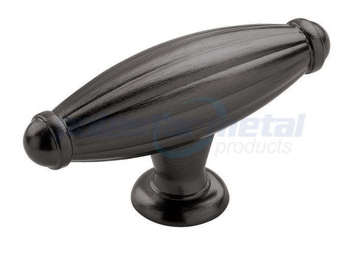 2 5/8" Cabinet Handles And Knobs Graphite Zinc Alloy Transitional T Bar Cabinet Knobs