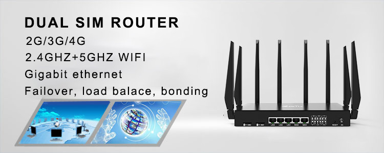 Dual SIM 4G LTE Wireless Cellular Router With Detachable Antennas Band Lock VPN