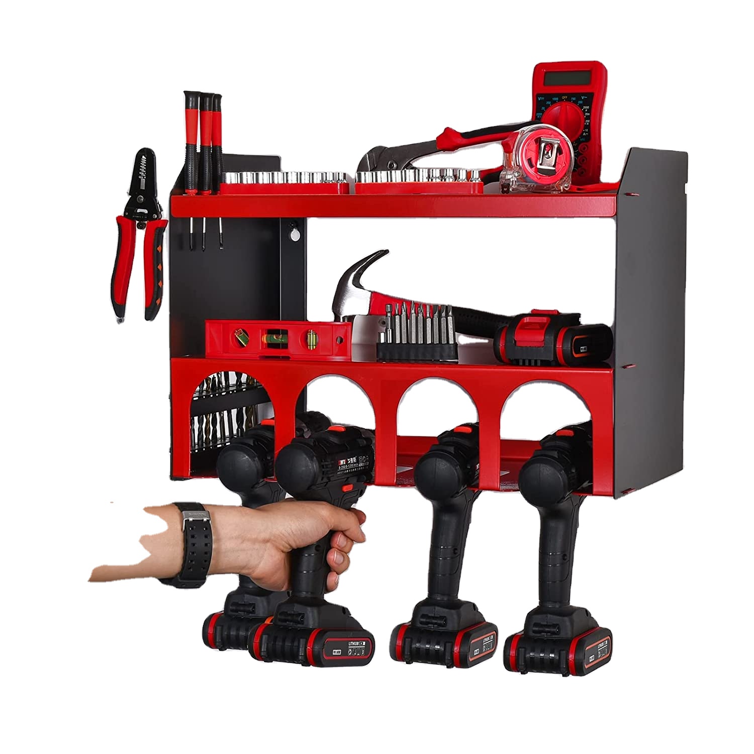 Carved Power Tool Rack The Ultimate Space-Saving Solution for Your Garage