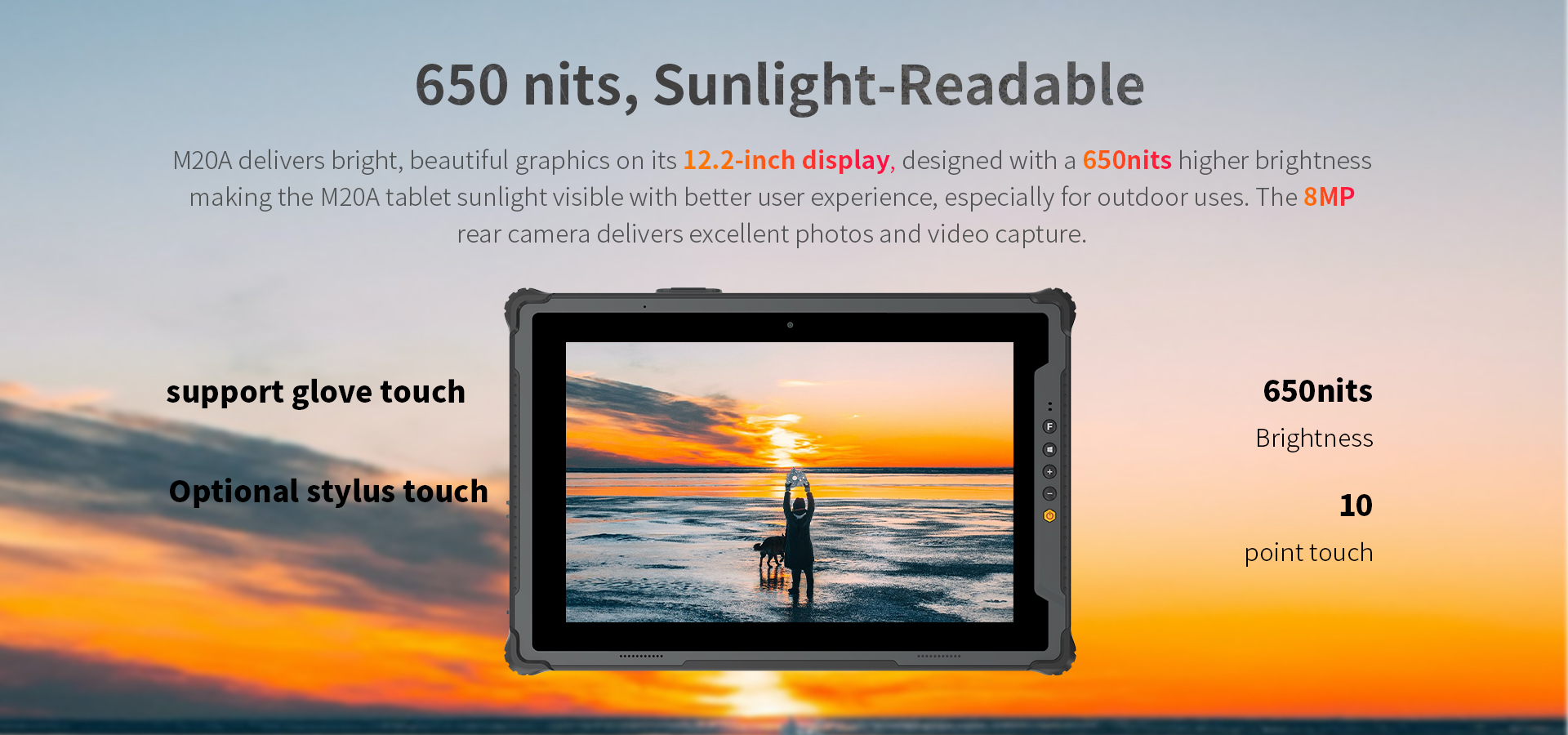 Business Rugged Tablet PC With Intel Processor And Finger Print Scanner