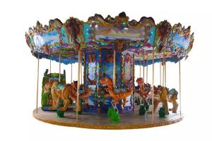 China Ice Age Carousel Amusement Ride , 16 Riders Horse Carousel Ride 380V Voltage wholesale