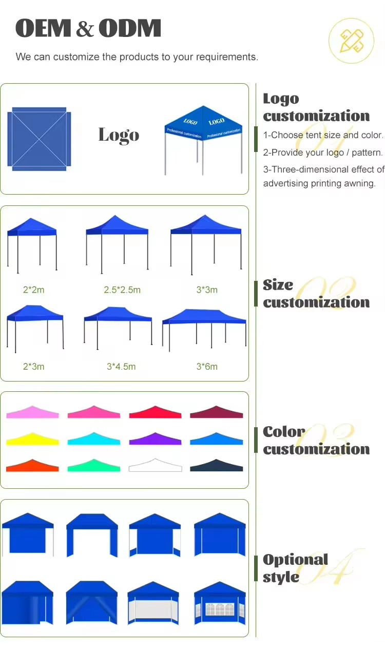 Business Pop Up Tents Full Color Custom 3x6m Advertising Canopy Tent