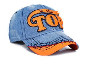 China Women / Men Embroidery Denim Baseball Cap 6 Panel Fashion Style For Daily Decoration wholesale