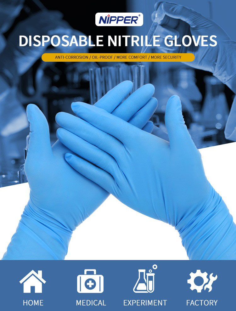 Powder Free Nitrile Gloves Green Nitrile Exam Gloves Disposable