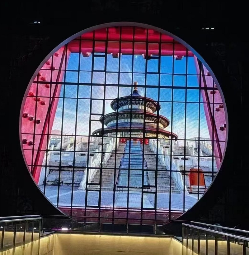Full color indoor outdoor flexible video advertising super thin smart film glass adhesive led transparent film screen display
