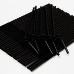 Colorful / Black Coffee Straws , Wedding Party Disposable Plastic Straws