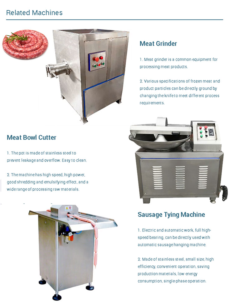 Commercial Large Scale Sausage Production Line Easy Operation 2100*920*1040mm