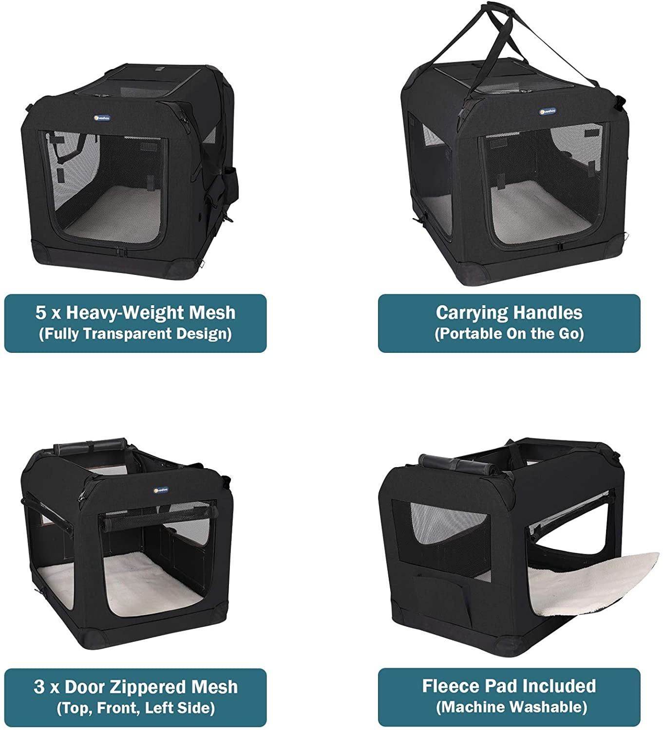 Fleece Mat Heavyweight Foldable Pet Carrier 600D PVC