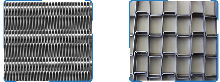 Conveyor 304 Stainless Steel Mesh Chain 220V 500mm Width For Transportation