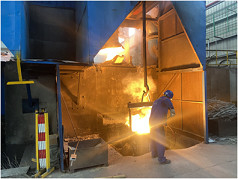Lost Foam Casting Anode Yoke With Three Pins For Aluminum Smelter