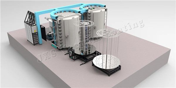 High Efficiency Stainless Steel Watch Case Band Strap Vacuum PVD Coating Machine For Blue Color