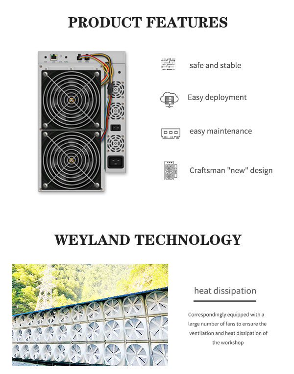 A1066 50T Canaan Avalon Miner 63J/T Encrypted Intelligent Algorithm