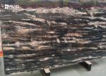 Xiamen service fantasy black marble glossy polished 18cm beautiful veins