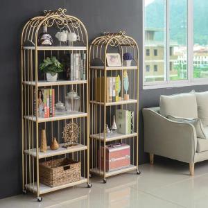 China Bird Cage Shape 170cm Height Steel Book Rack Rustproof wholesale