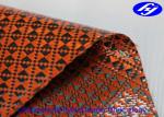 Orange Polyurethane Leather Fabric Glossy Carbon Kevlar Hybrid For Sports