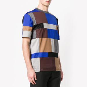 China Summer Mens Casual T Shirts , Multi Color Block T Shirt Size XS-XXXXXL wholesale
