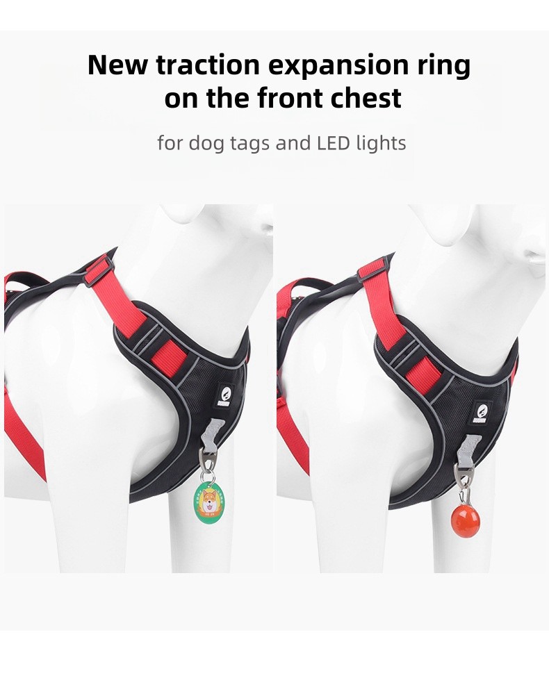 Dog leash explosion-proof big dog chest harness reflective large dog dog leash vest pet leash
