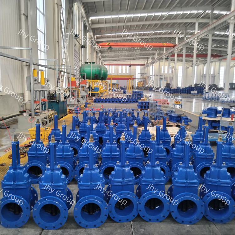 JHY Ductile Iron Gate Valve 2"-24'' Flange Ends For Water And Wastewater