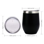 12oz Double Wall Vacuum Insulated Coffee Mug with Lid