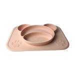 Customized Bear Shape Silicone Feeding Set Baby Plates Bpa Free
