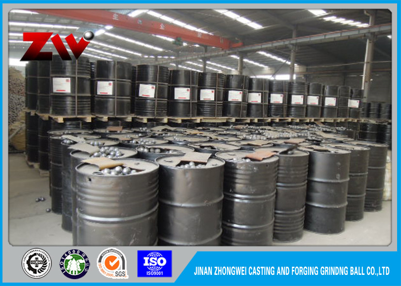 High Carbon Rail Steel Material 125mm Forged Grinding Media Steel Balls For Ball Mill