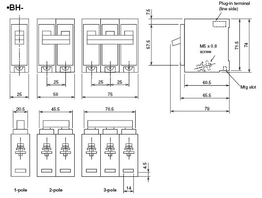 DIN Rails IEC60898 MCB 10KA 3 Phase Circuit Breaker