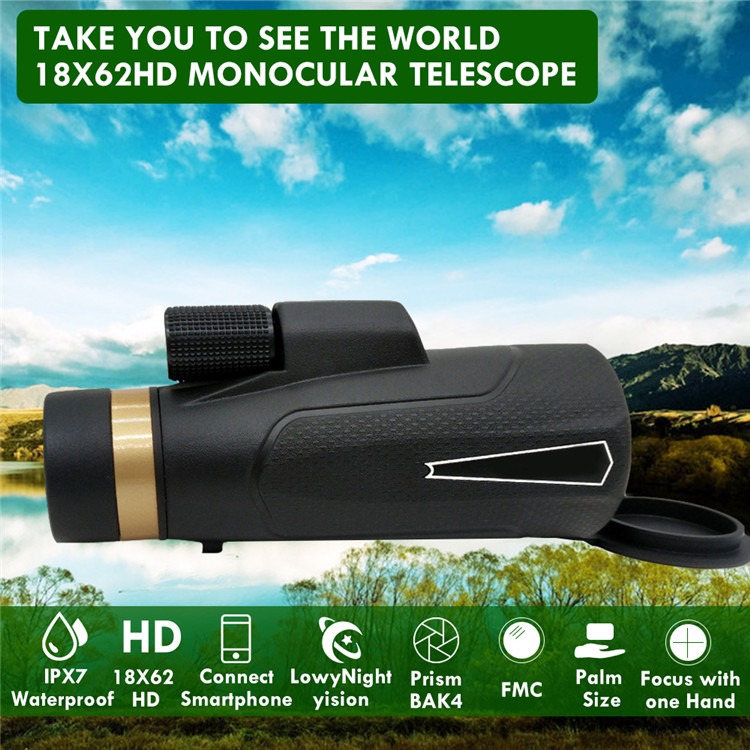 High Definition Mobile Phone Telescope 12X , Bak4 Smartphone Monocular Telescope