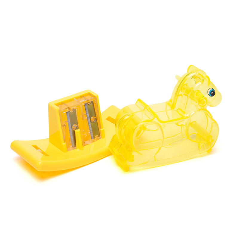 Patent Baby Kid Safe Promotion Gift Cheap Rocking Cute Horse Double Hole School Children Pencil Sharpener