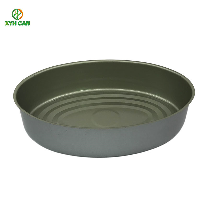 Tuna Fish Sardines Packaging Metal Tin Can Oval Shaped With Easy Open Lid