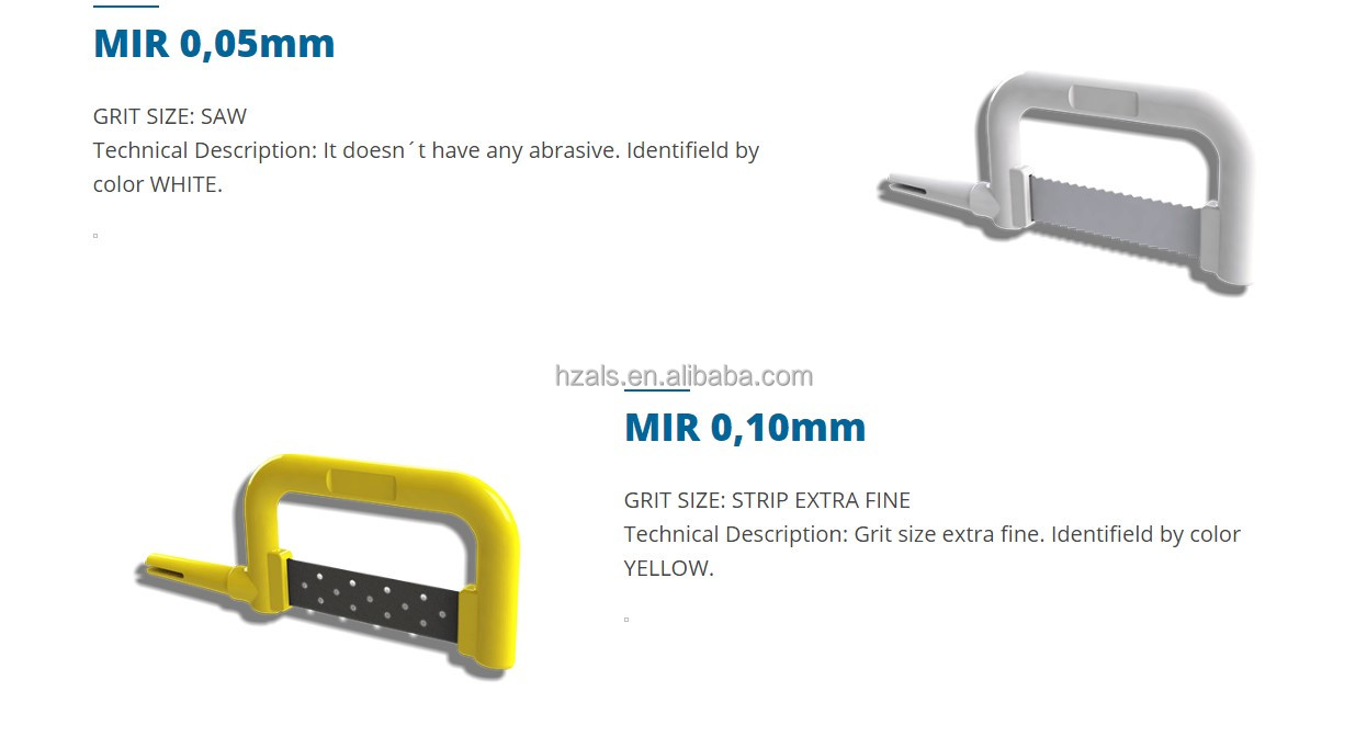 Microdont Dental Orthodontic Enamel IPR Automatic Interproximal Reduction Strips 0.05/0.1/0.2/0.3/0.4/0.5mm