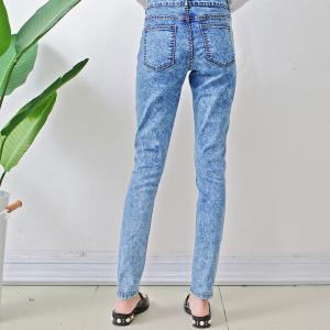 China Cotton / Spandex Girls Ripped Skinny Jeans Casual Trousers Breathable OEM Service wholesale