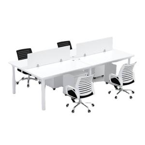 China Customizable Color Modern Soild Wood Multi-person Staff Desk with Filing Cabinet Furniture wholesale