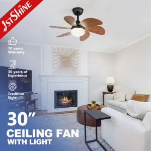 China 30&quot; Mini Ceiling Fan With Light Wood Blade 6 Speed Choice Hi Speed wholesale