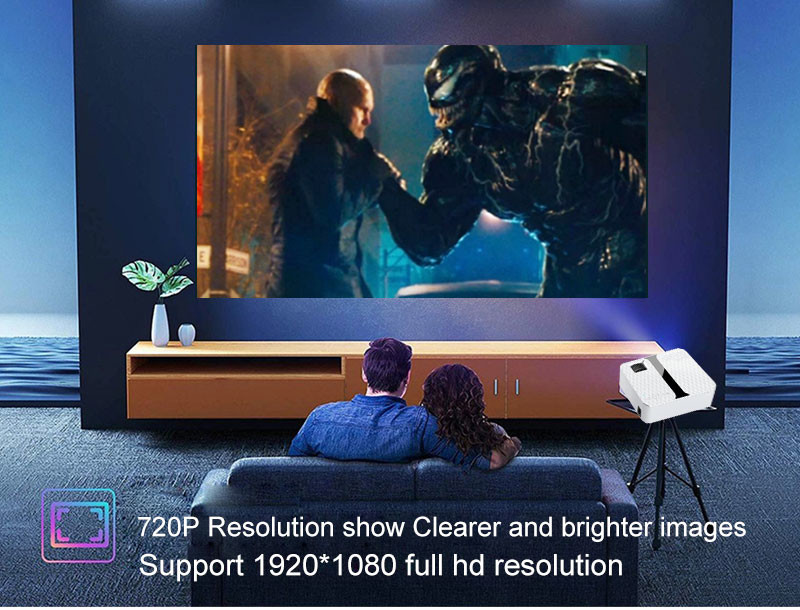 Smart Lighting LCD LED Projector Wireless Updated Video Native 4K Digital Home Movie