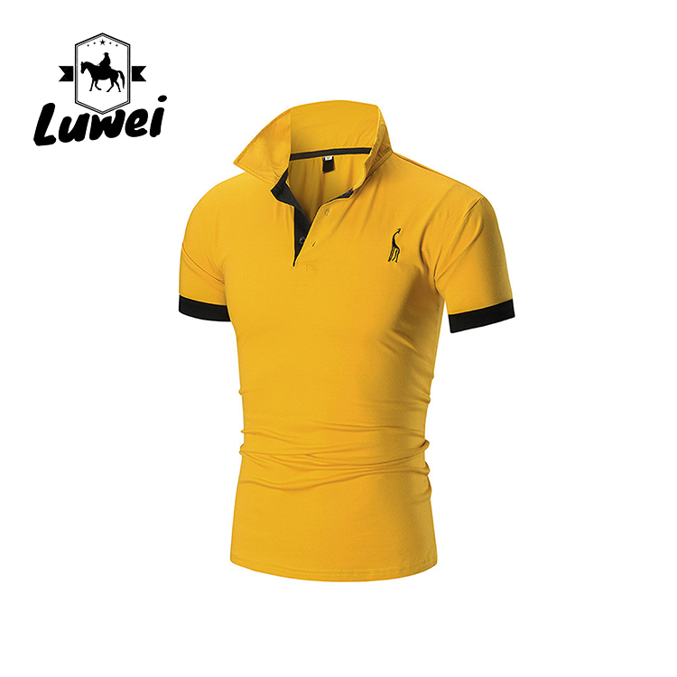 Slim Fit 100 Cotton Polo Shirts Quick Drying Outdoor Short Sleeve