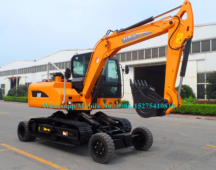 Wheel Digger Heavy Earth Moving Machinery Used In Construction Sites X8 8 Ton