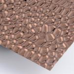 304 201 Hammered Stainless Steel Sheet Metal 2B Finish PVD Rose Gold Color