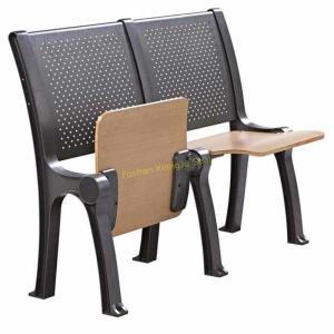 China Steel Coated Stadium School Furniture Roll Up Chair Fixed Desk / Auditorium Seating wholesale