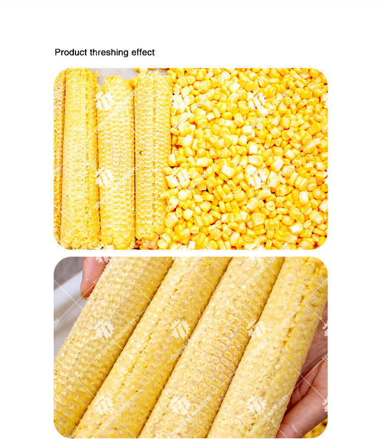 Industrial Stainless Steel Corn Sheller Equipment , Automatic Sweet Corn Seed Removing Machine