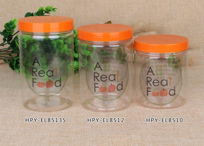 550ml / 580ml Dry Food Container Clear Pet Jars PET Can PP Cap Heat Protection